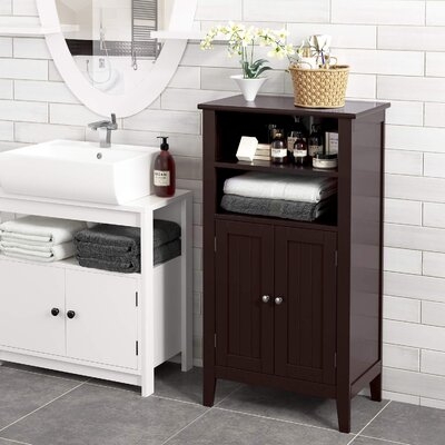 19.7" W x 36.4" H x 11.8" D Free-Standing Bathroom Cabinet - Image 0