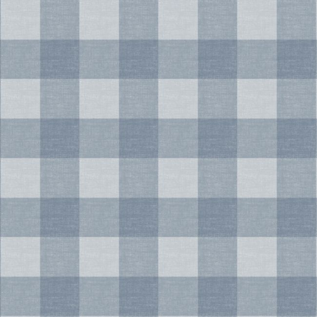 Chasing Paper Blue Gingham Peel and Stick Wallpaper 2'x8' - Image 0