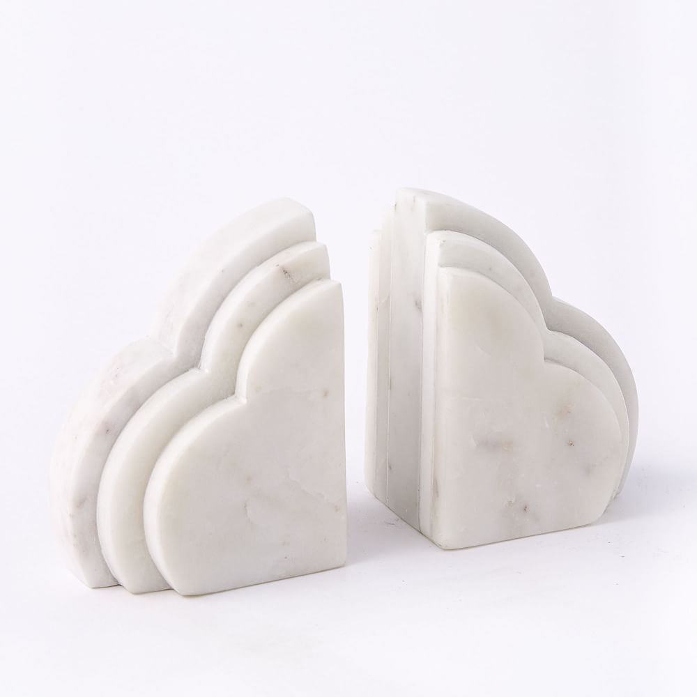 Marble Cloud Bookend, Set of 2 - Image 0