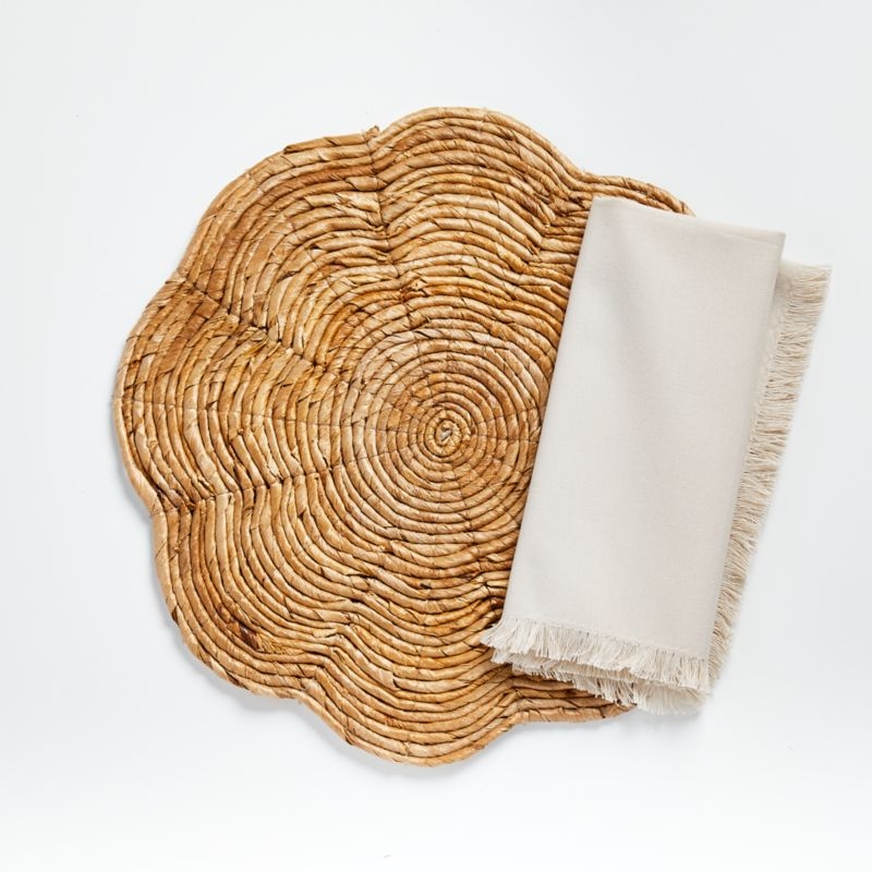 Craft Birch Beige Cotton Fringe Napkin - Image 2