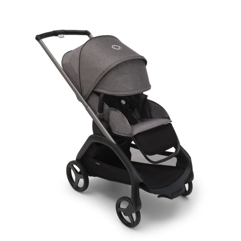 Bugaboo Dragonfly Seat Complete Grey Melange with Graphite Grey Frame Baby Stroller - Image 2