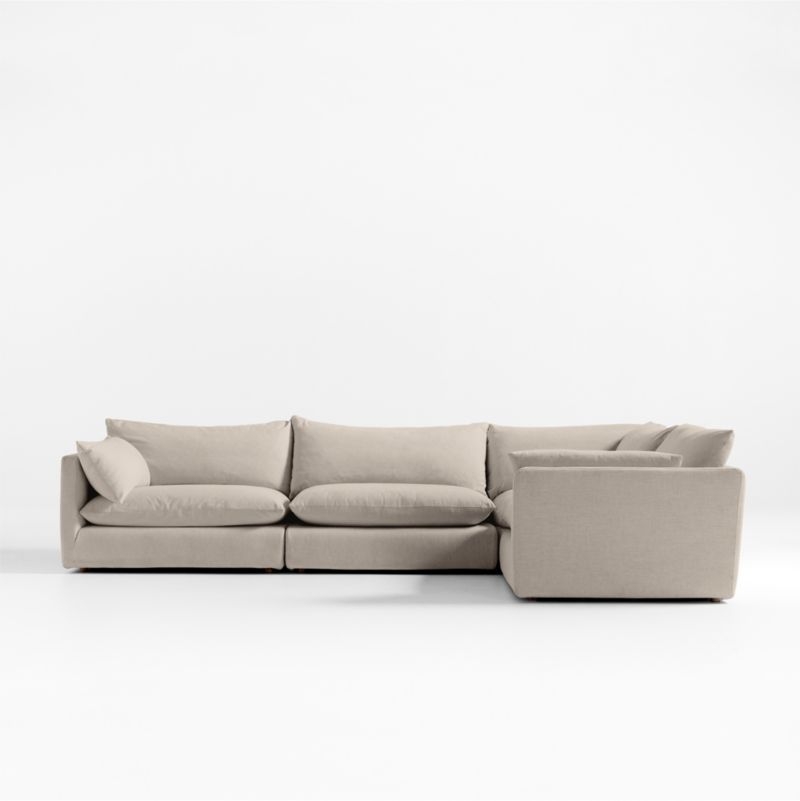 Unwind Modular 4-Piece Slipcovered L-Shaped Sectional Sofa - Image 2