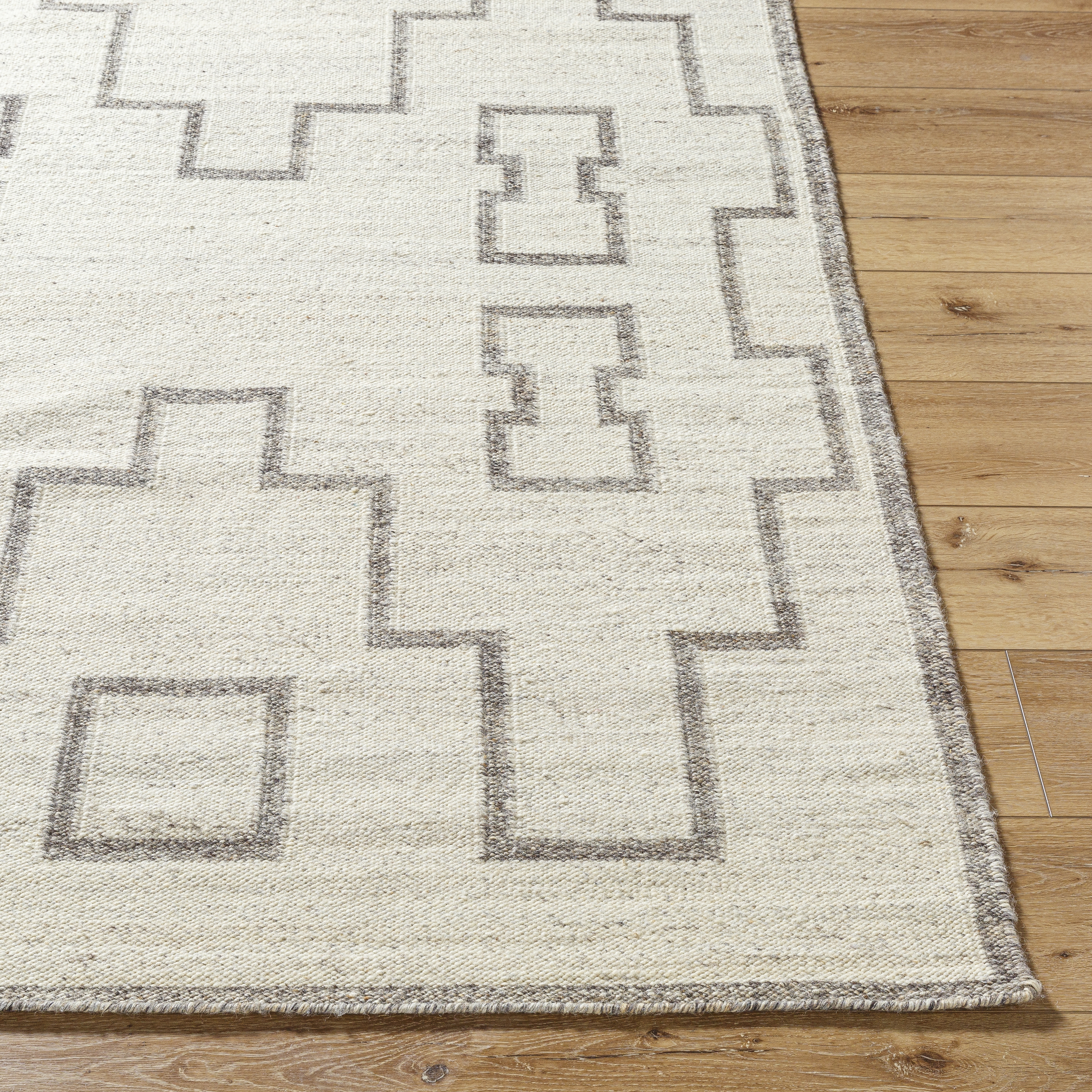 Lanesra Beige Indoor 5' x 7'6" Handmade Rug - Image 2