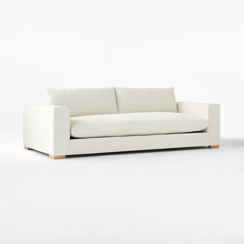 Deseo 94.5" White Performance Fabric Deep Depth Sofa - Image 2