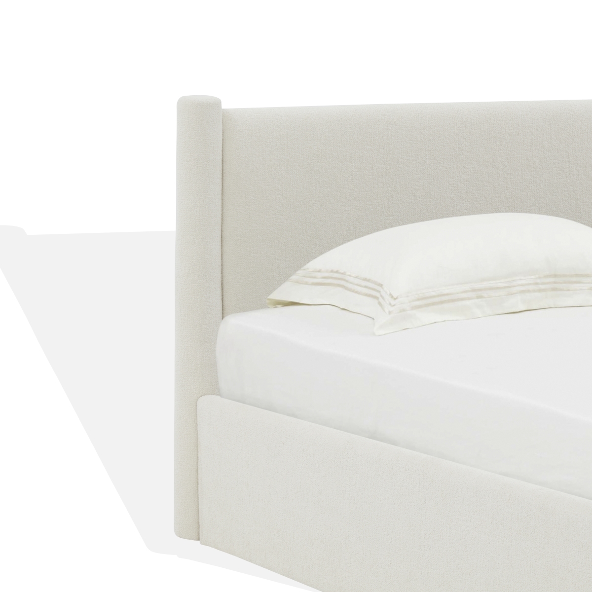 Blaine Boucle Bed - Creme - Image 3