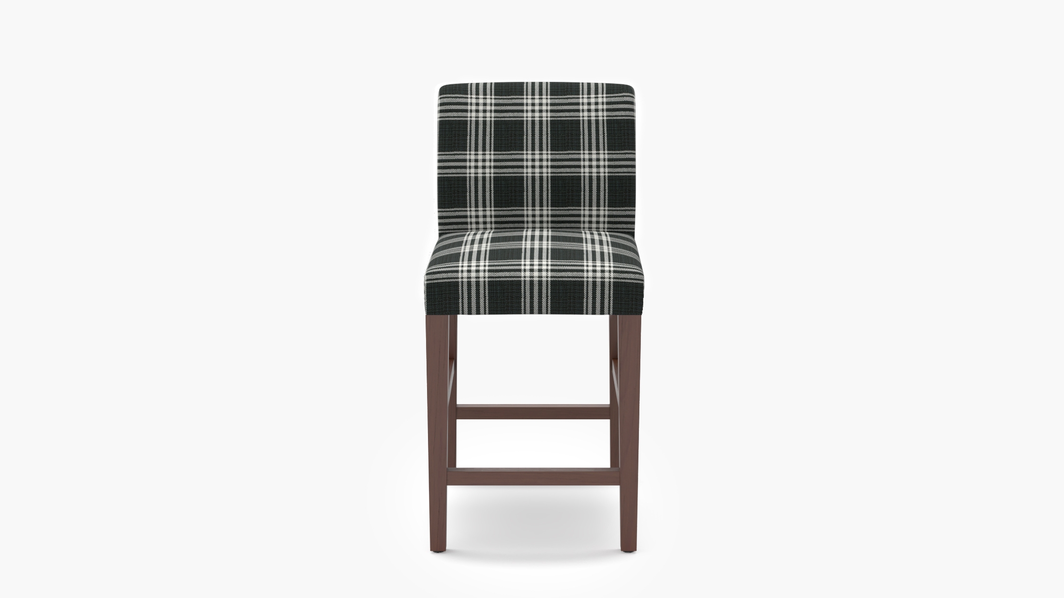 Signature Dining Counter Stool, Barnegat Plaid, Walnut Square Tapered Leg - Image 0