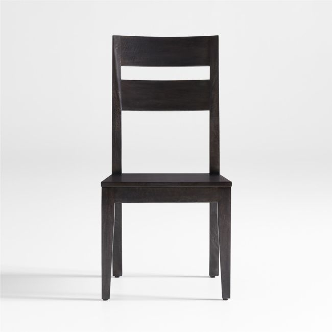 Basque Charcoal Grey Wood Dining Chair - Image 0