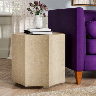 Shagreen Drum End Table - Image 0