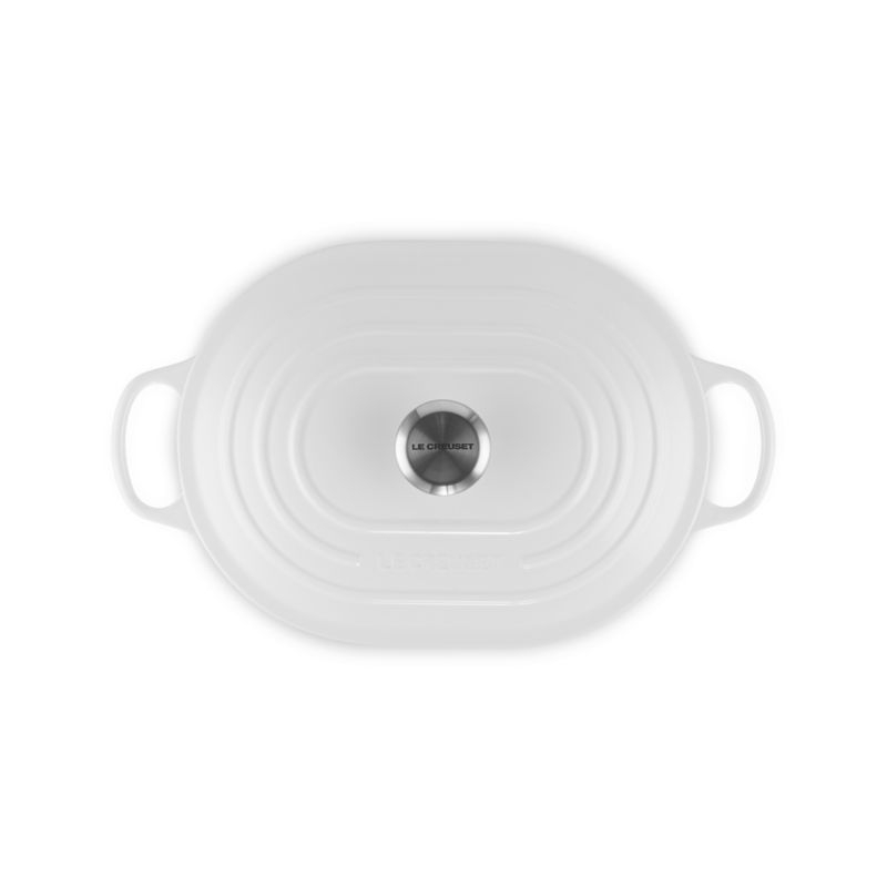 Le Creuset ® 3.75-Qt. White Enameled Cast Iron Covered Oval Casserole Dish - Image 2