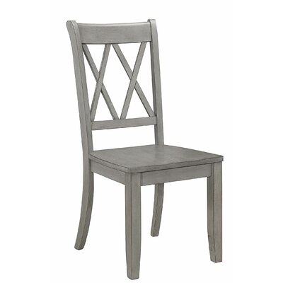 Manan Cross Back Side Chair in Gray (Set of 2) - Image 0