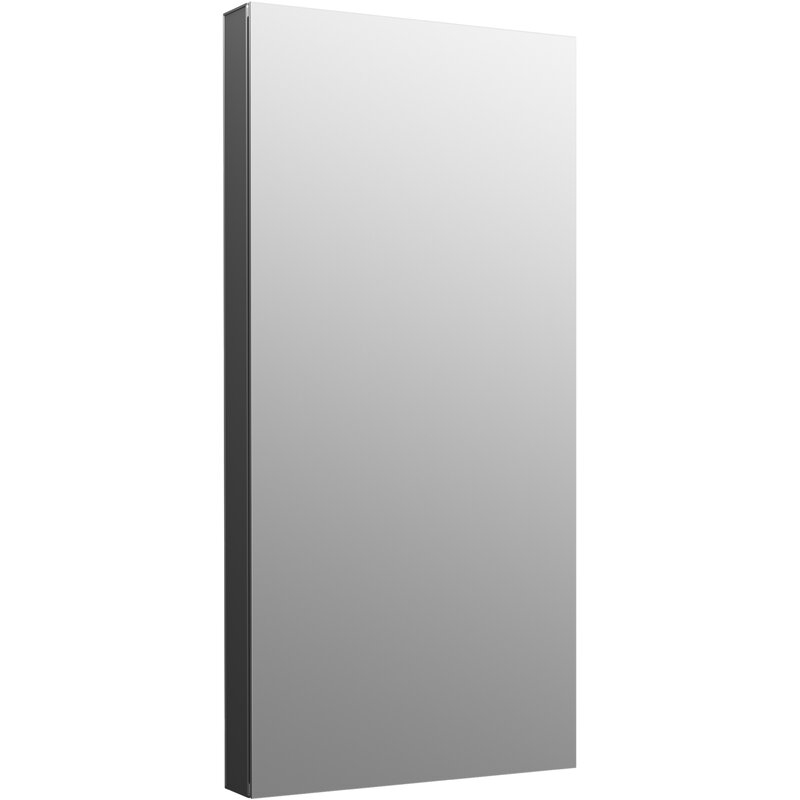  Maxstow Surface Mount Frameless Medicine Cabinet with 6 Fixed Shelves Size: 40" H x 20" W x 3.5" D - Image 0