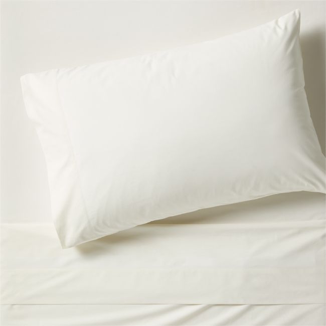 Everyday Snuggle Brushed Cotton Percale Pampas Ivory Kids Twin Sheet Set - Image 0