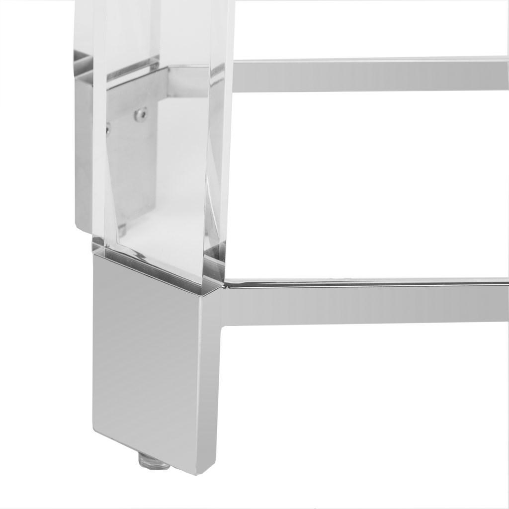 Gianna Acrylic Console Table - Silver/Clear - Safavieh - Image 3