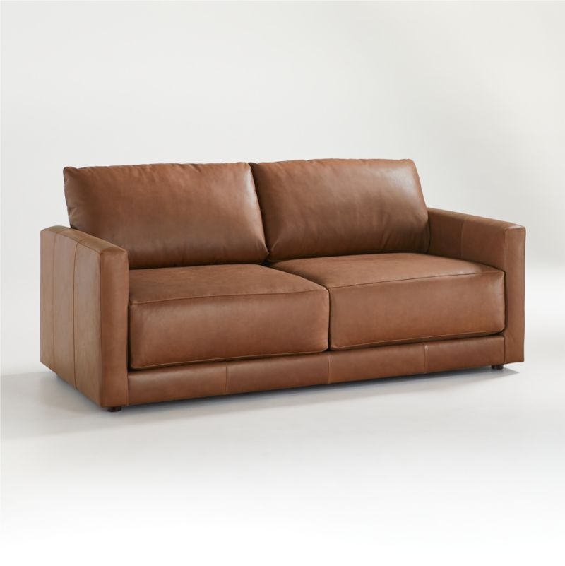 Gather Deep Leather Apartment Sofa - Image 6
