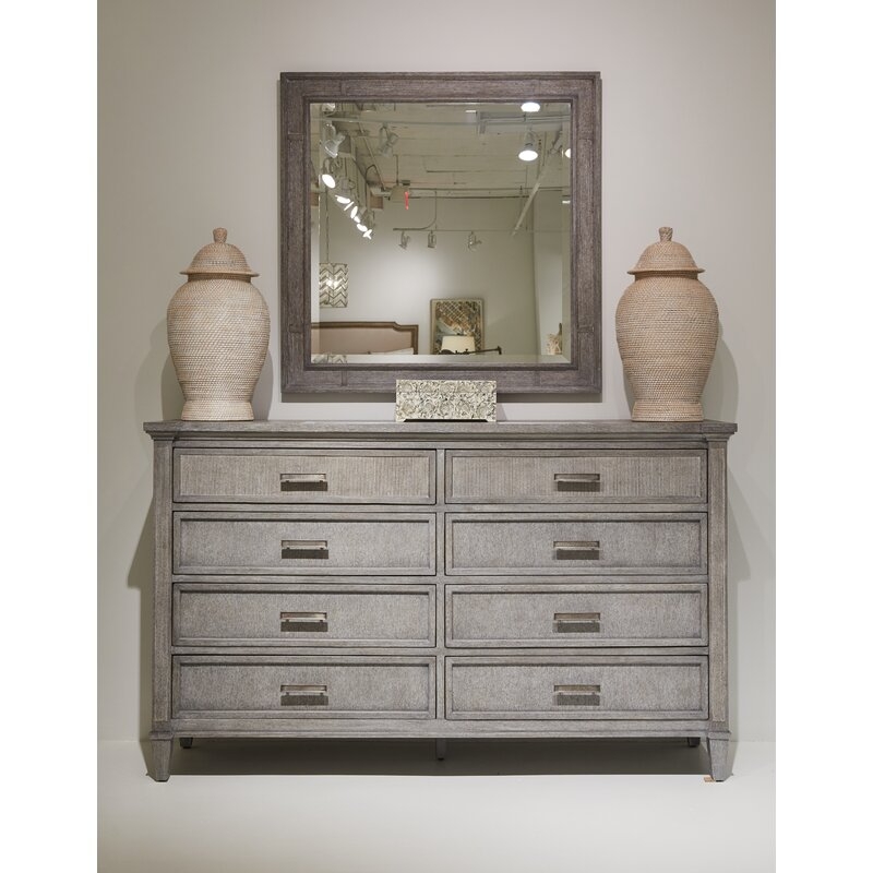 Willow Modern & Contemporary Landscape Beveled Dresser Mirror Finish: Pewter - Image 0
