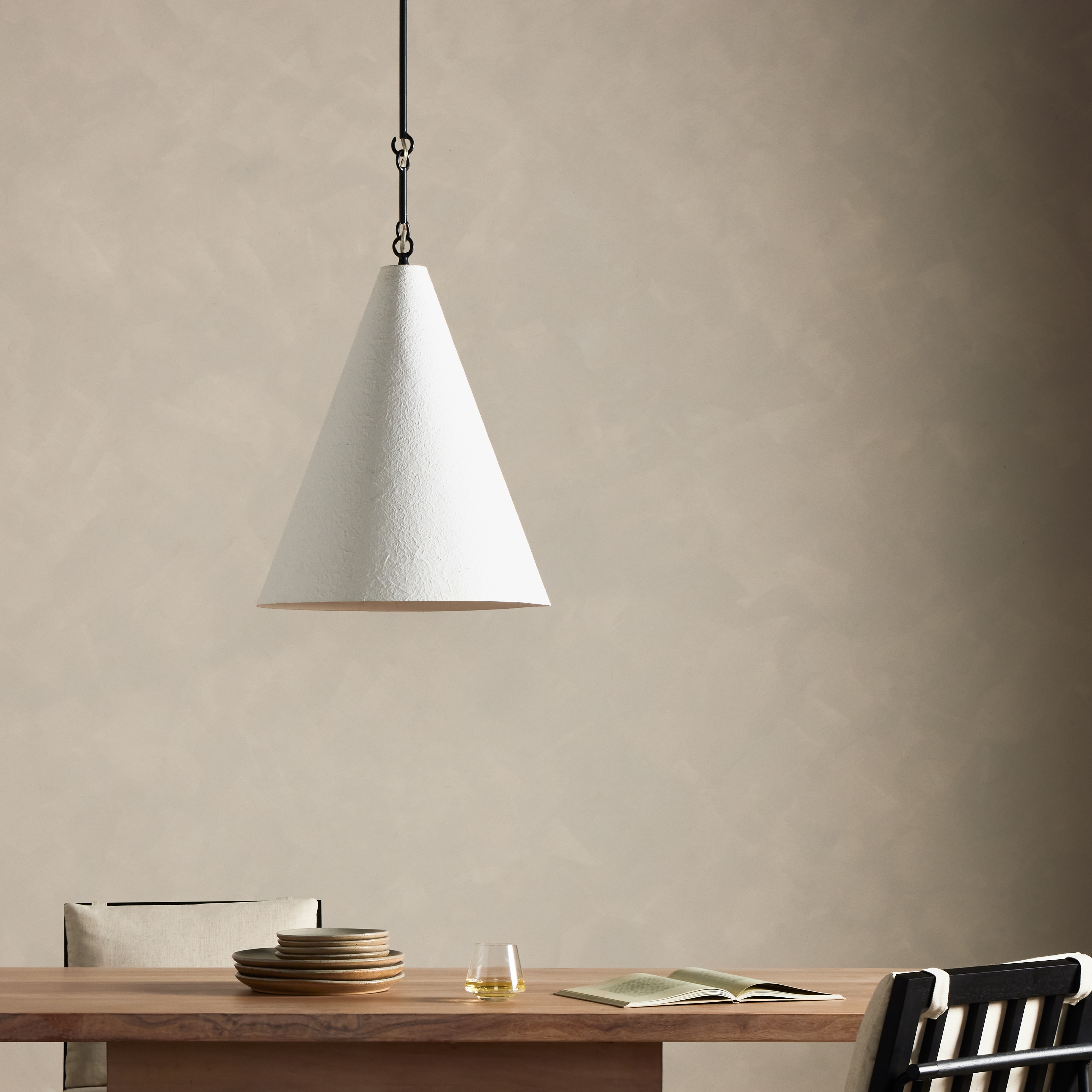 Grazia Pendant-Matte White Plaster - Image 12