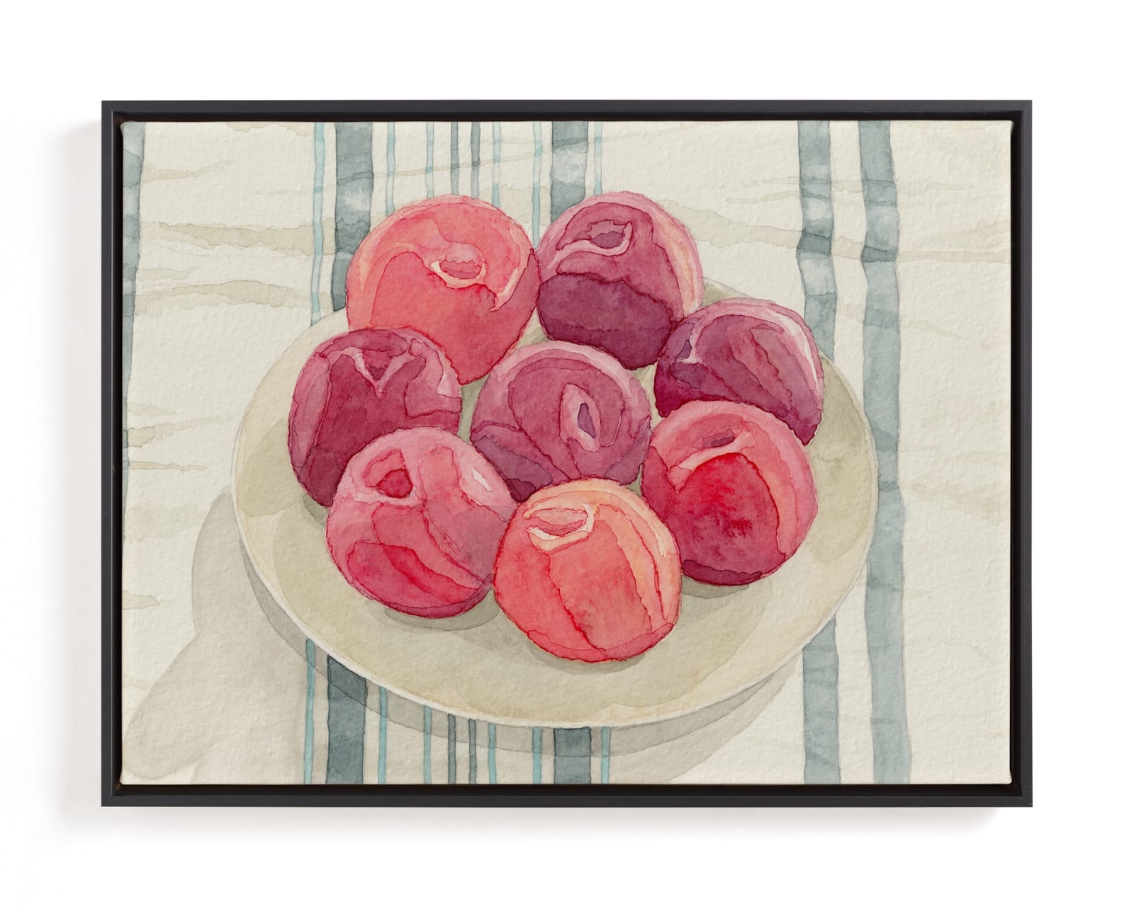 Red Plums On Linen Tablecloth Limited Edition Fine Art Print 2 - Image 0