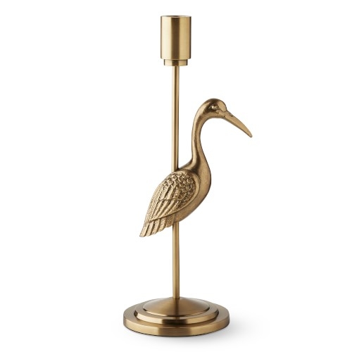 Bird Candle Holder, Crane Gold - Image 0