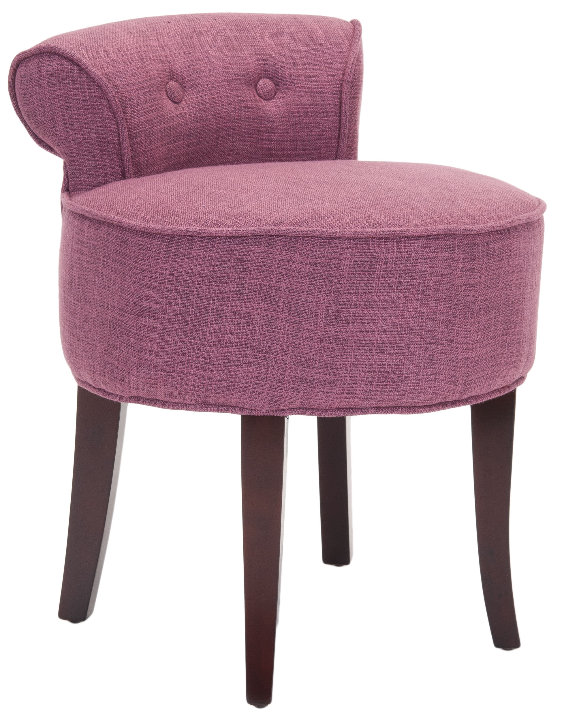 Georgia Vanity Stool - Rose/Cherry Mahogany - Safavieh - Image 1