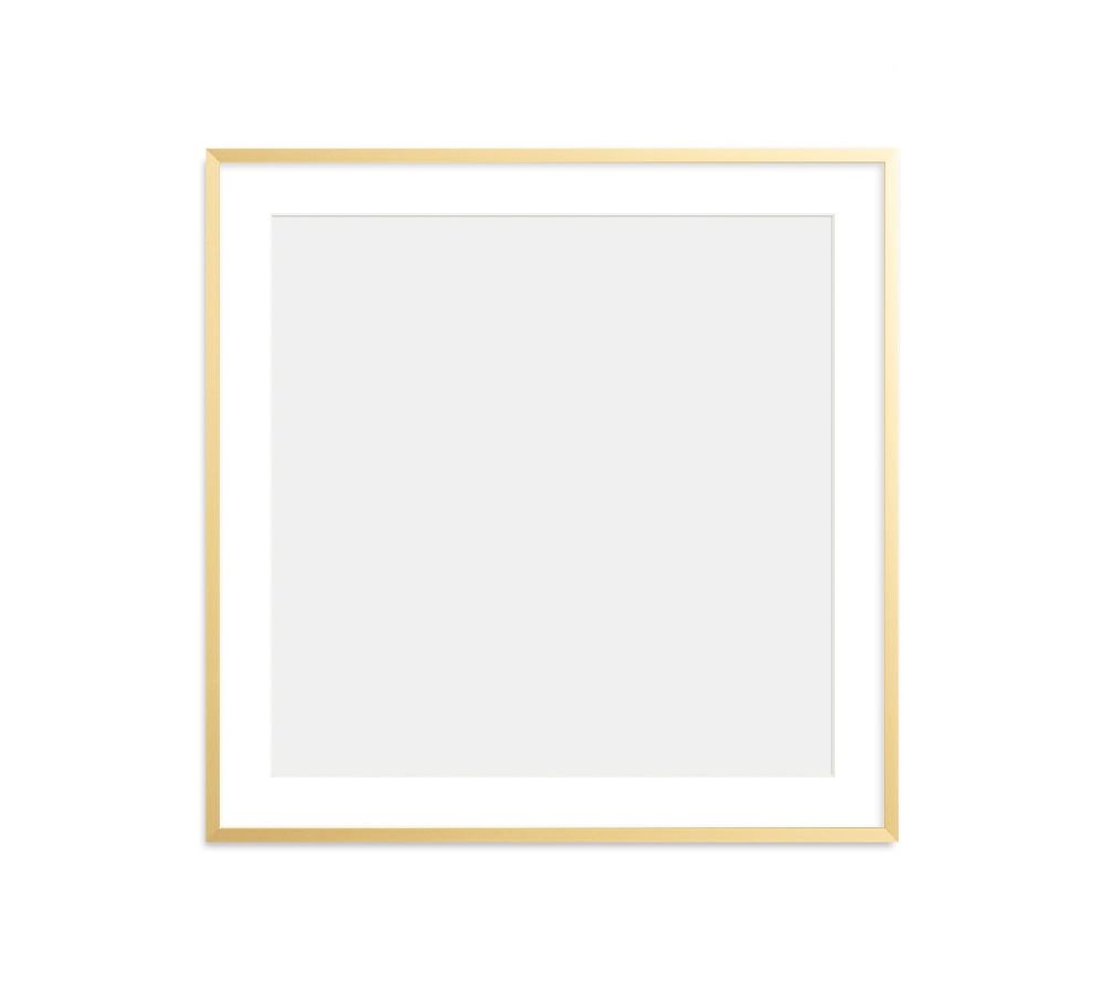 Metal Gallery Frame, 2" Mat, 18x18 - Matte Gold - Image 0