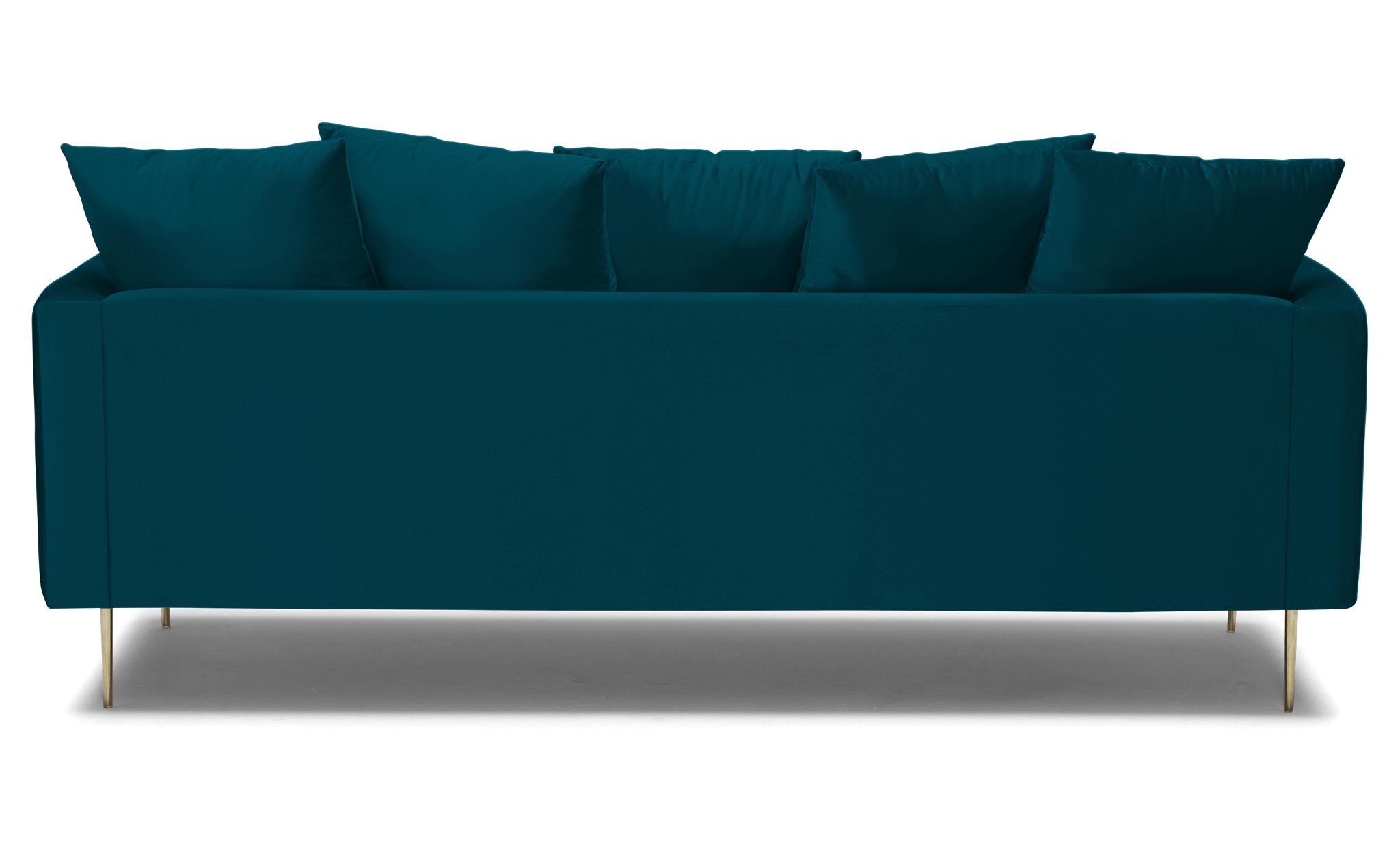 Blue Aime Mid Century Modern Sofa - Key Largo Zenith Teal - Image 4