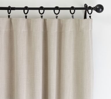 Ferguson Textured Cotton Pole-Pocket Curtain, 50 x 84", Ivory - Image 2