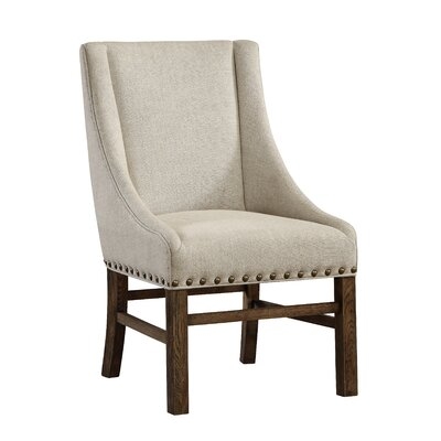 Orizaba Upholstered Wingback Arm Chair in Brown - Image 0