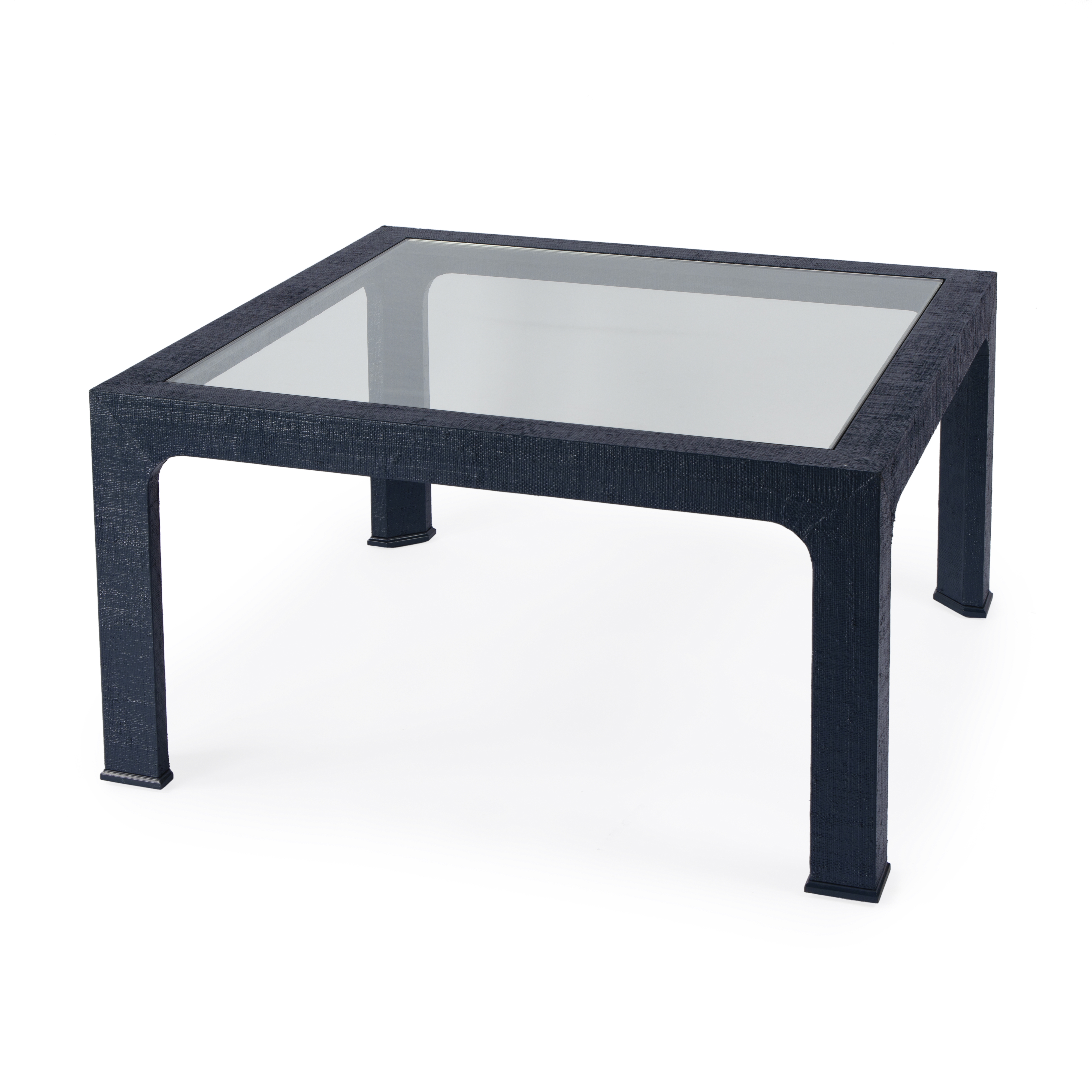 Chatham Navy Raffia Coffee Table - Image 0