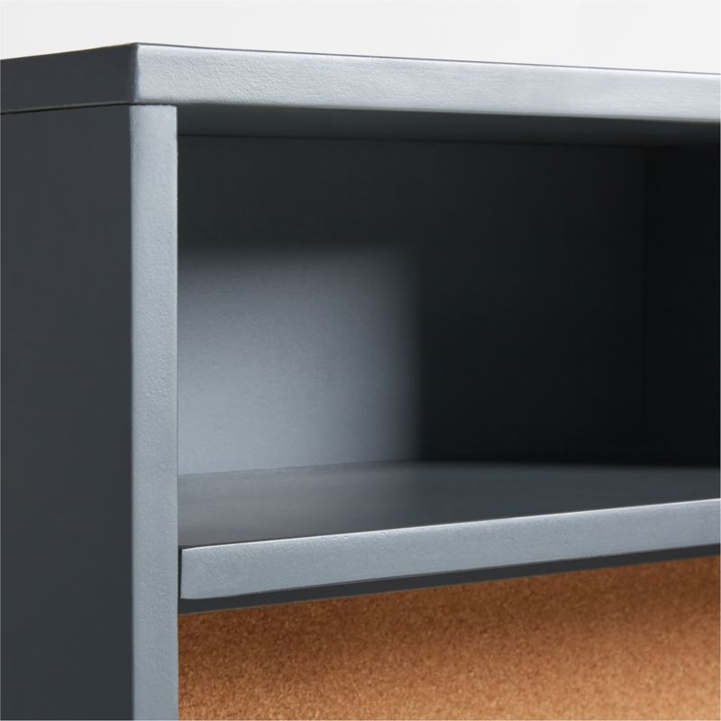 Parke Charcoal Wood 2-Drawer Kids Desk with Hutch - Image 6