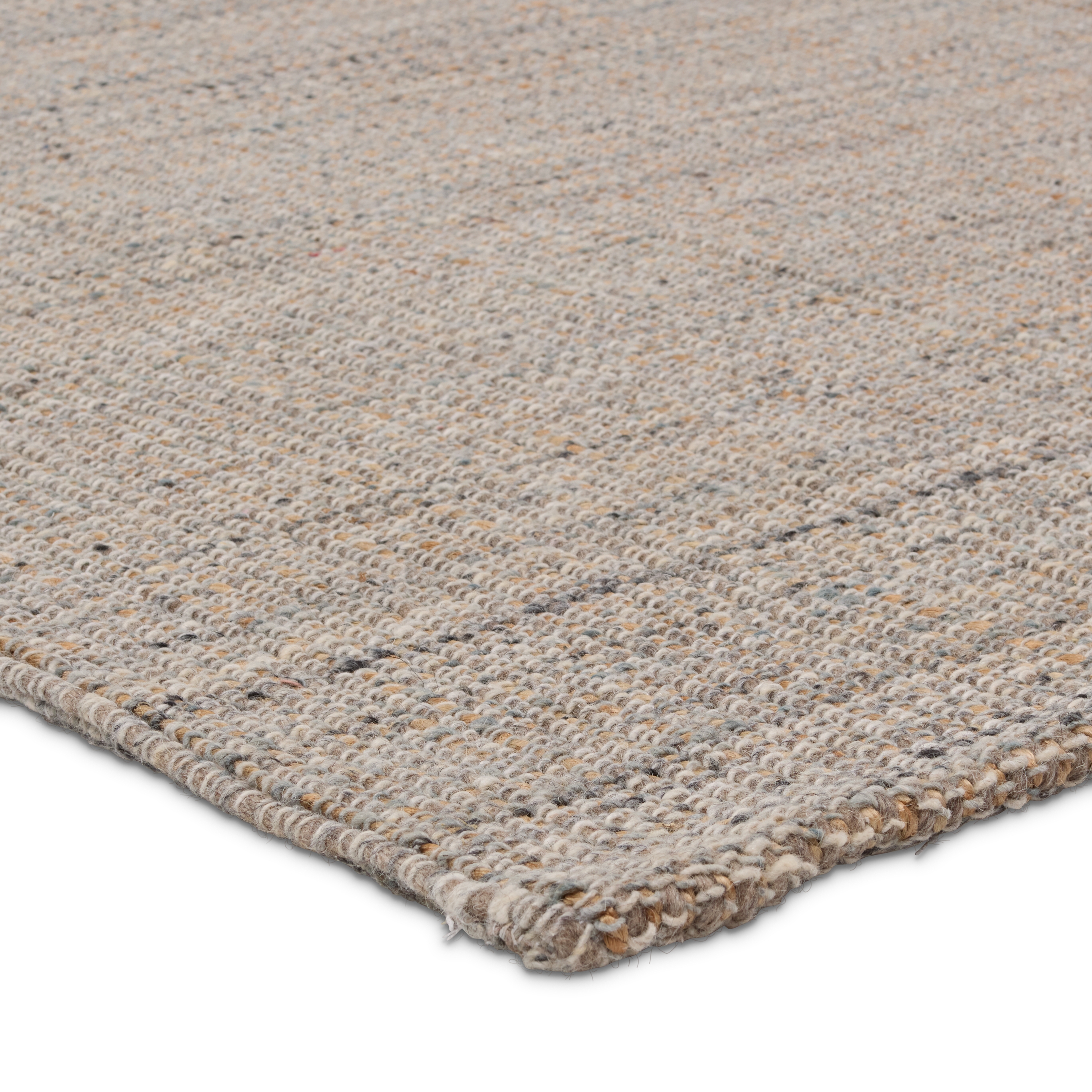 Sutton Handmade Solid Beige/ Gray Area Rug (8'X10') - Image 1