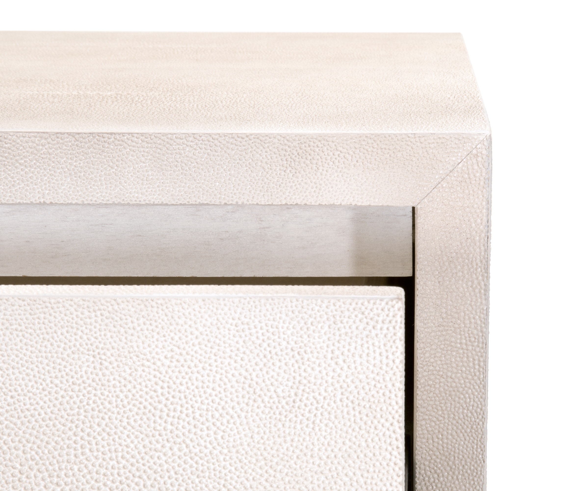 Colette Shagreen 6-Drawer Double Dresser, White & Gold - Image 12