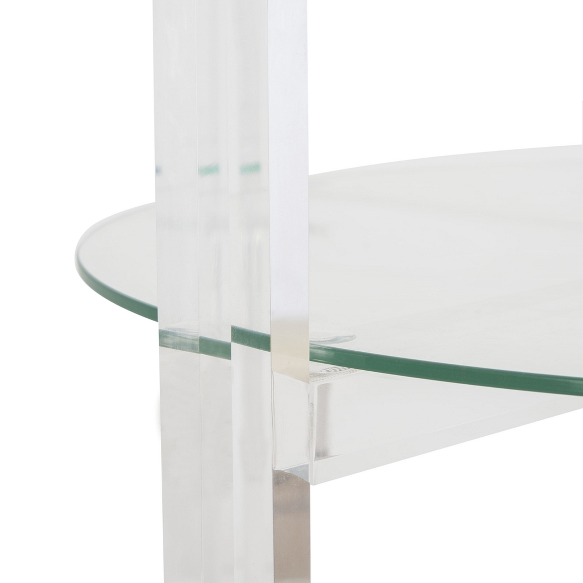 Jules 2 Tier Acrylic Bar Cart - Clear - Image 5