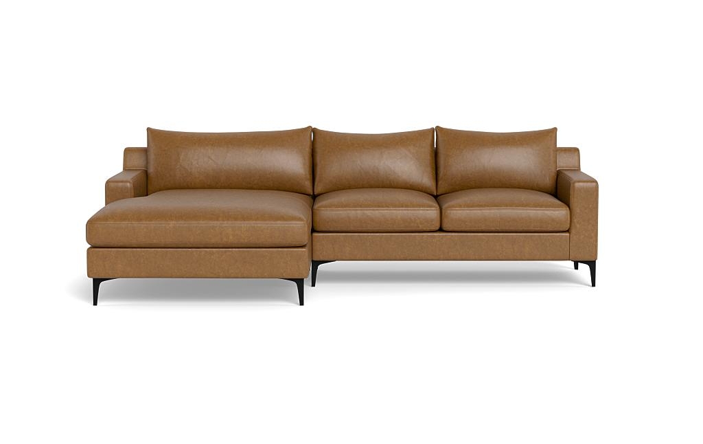 Sloan Leather Left Chaise Sectional - Image 0