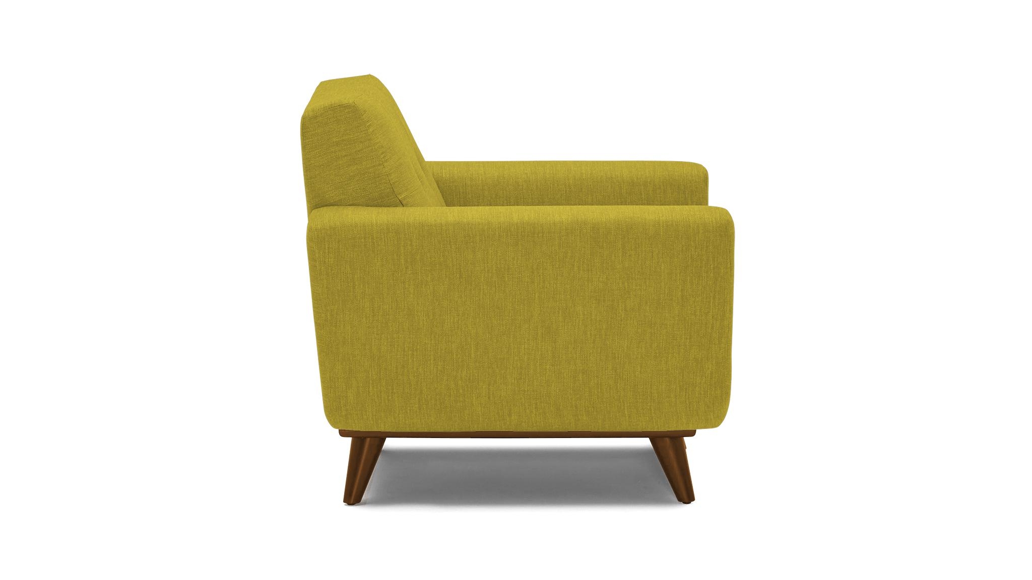 Yellow Hughes Mid Century Modern Apartment Chair - Bloke Goldenrod - Mocha - Image 2