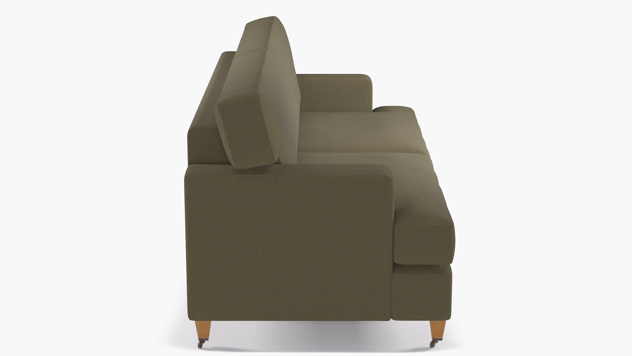 Classic Sofa, Olive Linen, Oak - Image 2