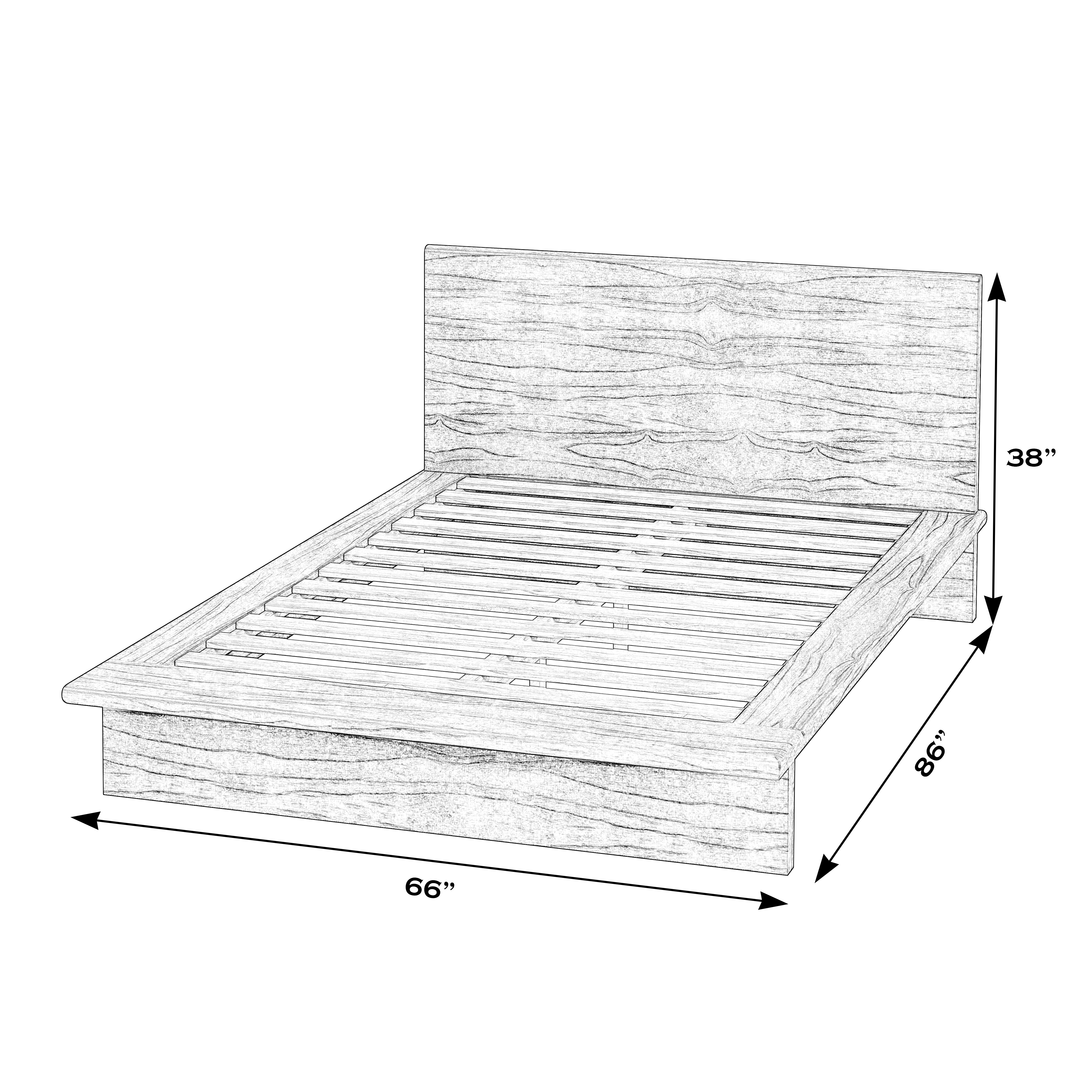 Halmstad Walnut Queen Bed - Image 3