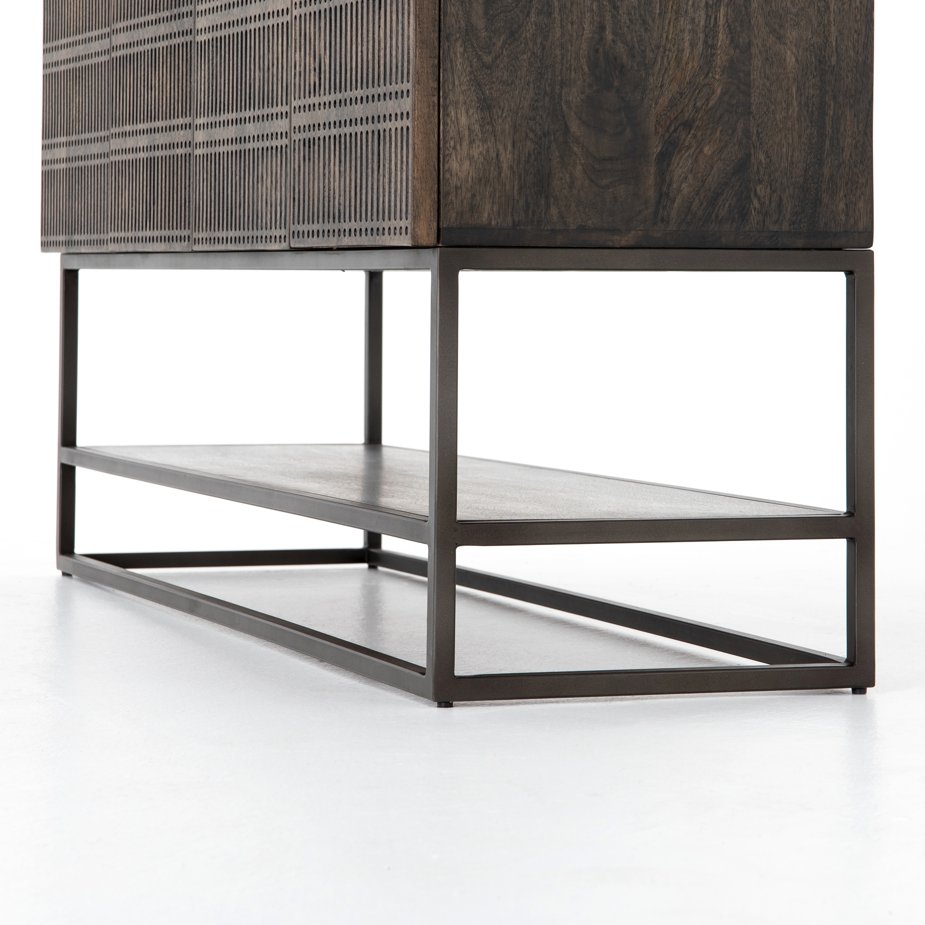Kelby Small Media Console-Vintage Brown - Image 2