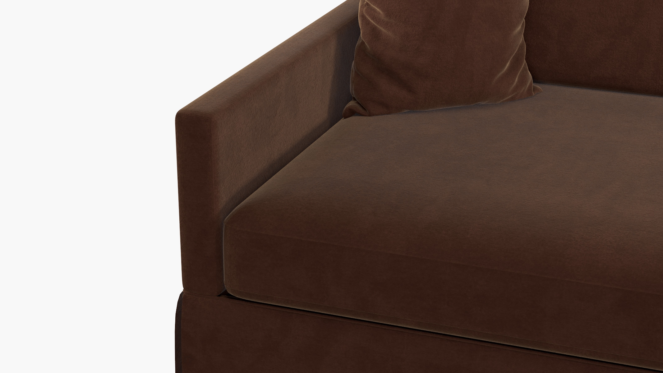 Skirted Track Arm Sofa, Cognac Luxe Velvet, Extra Deep (43") - Image 5