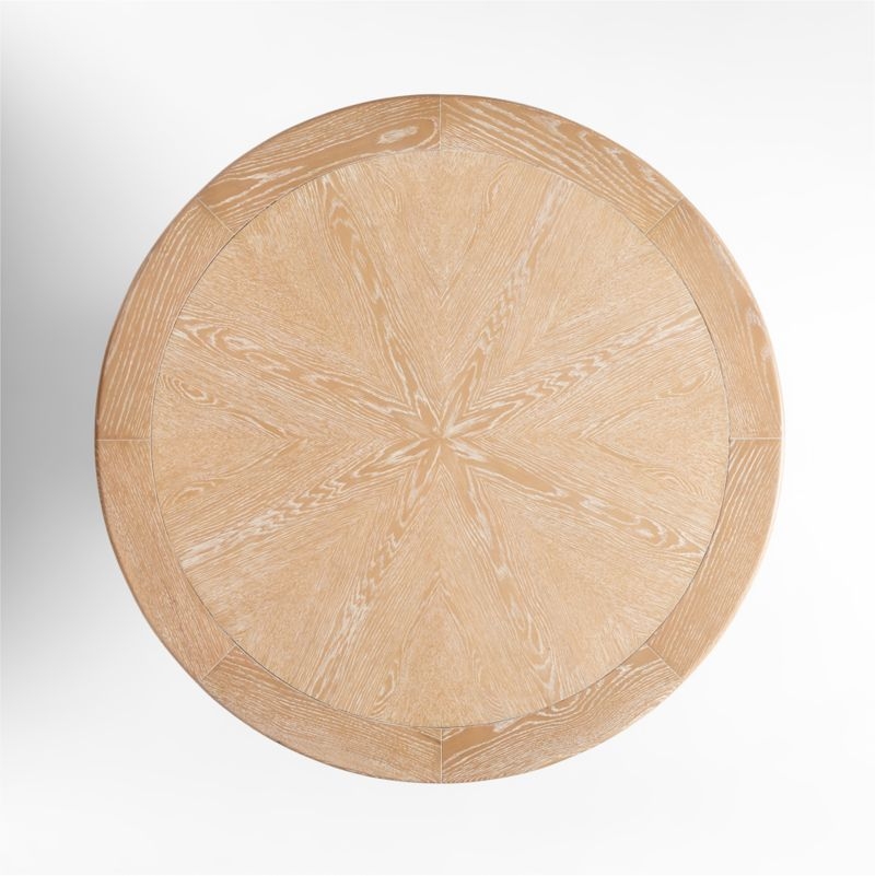 Palisades 48" Round Whitewashed Wood Dining Table - Image 2