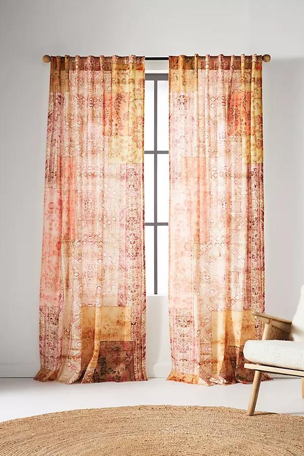 Aviva Curtain By Anthropologie in Assorted Size 50X96 - Image 0