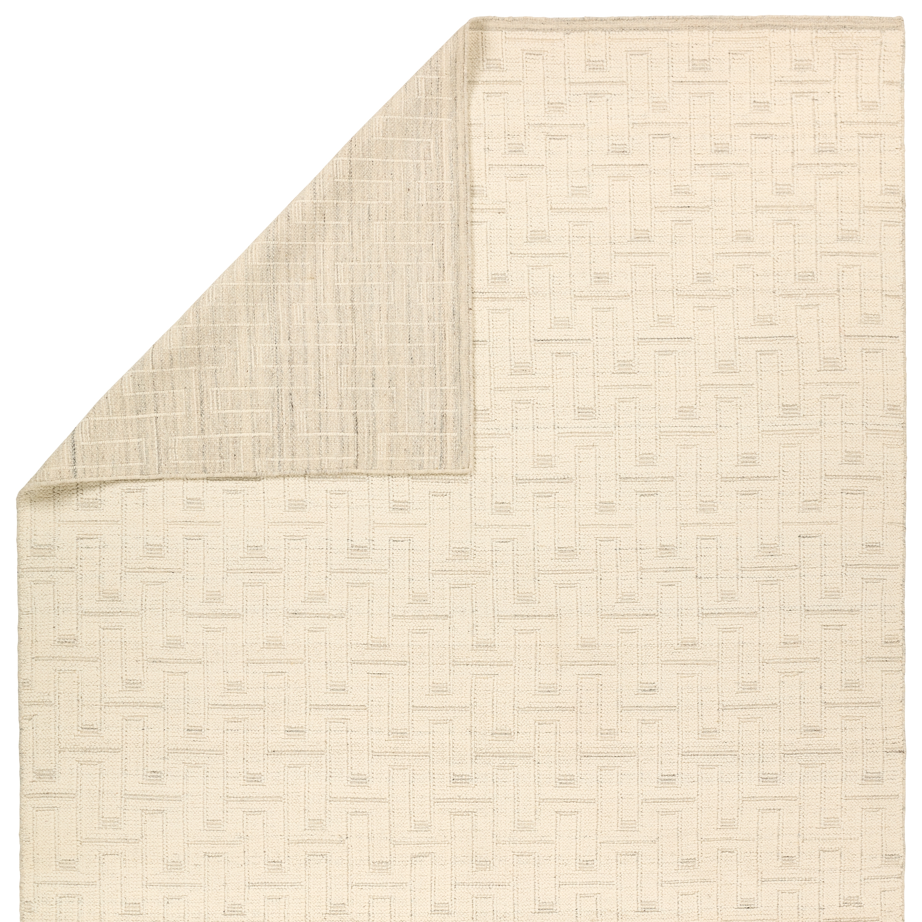 Taren ELZ05 Handmade Solid Ivory Runner Rug (3'x10') - Image 2