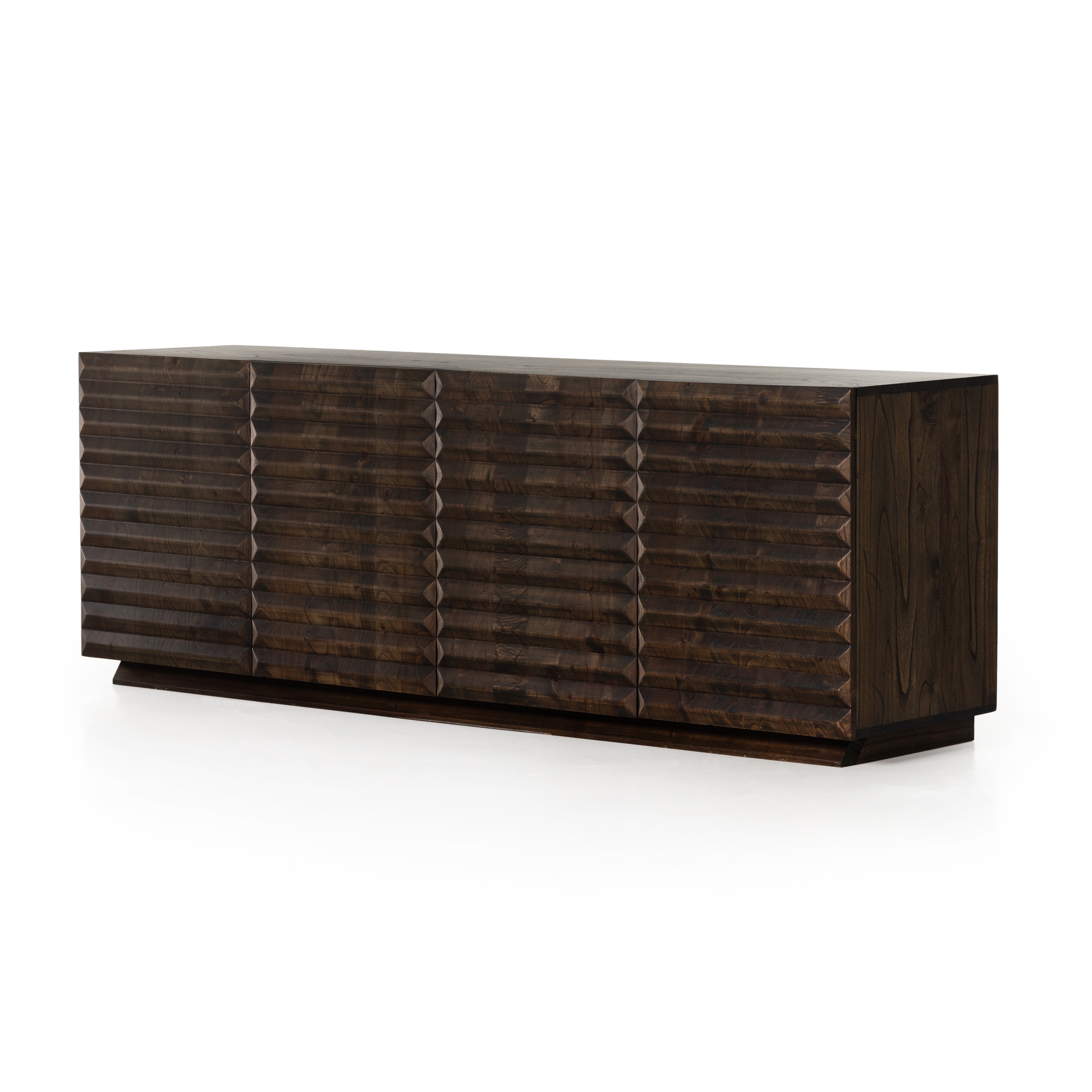 Tussac Media Console - Matte Brown Neem - Image 0