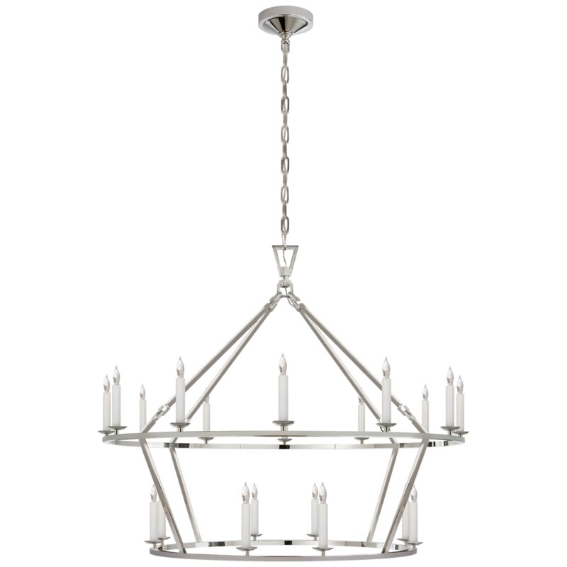 Visual Comfort Signature Chapman & Myers Darlana Large Two-Tiered Ring Chandelier - Image 0