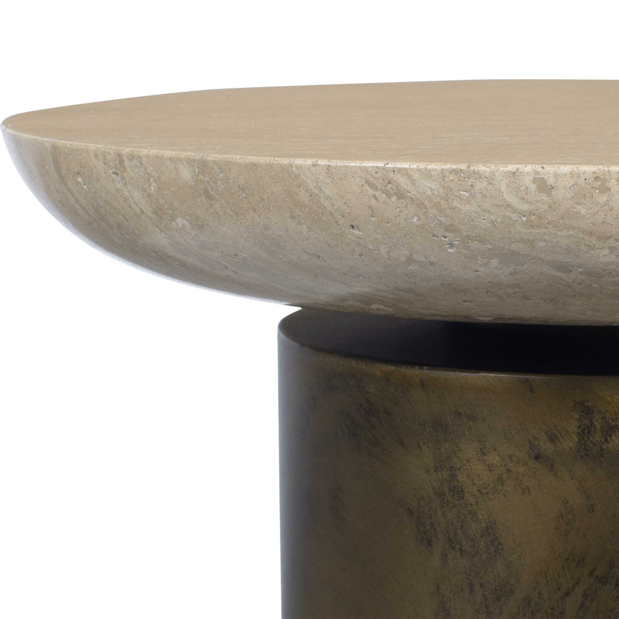 Oslo Brass Outdoor Accent Table - Image 5