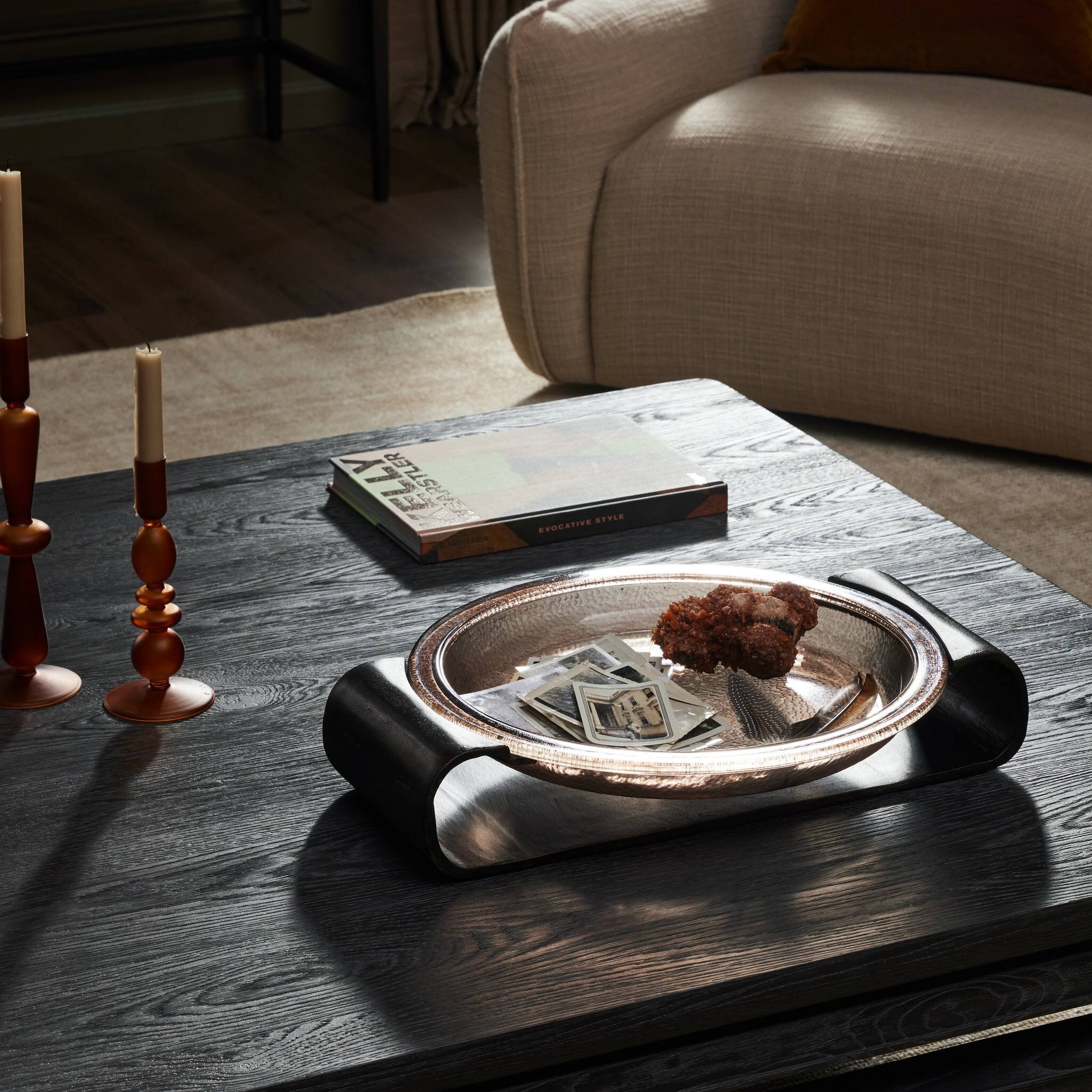 Runa Bowl - Smoked Brown Cast Glass - Image 3