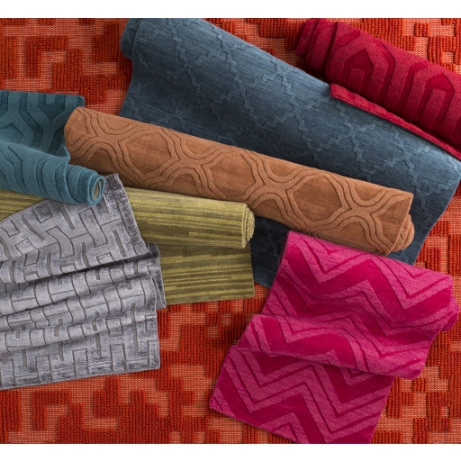 Stencil Red Indoor 2' x 3' Handmade Rug - Image 0