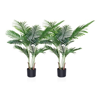 2 - Piece Artificial Palm Tree in Pot Set - Image 0