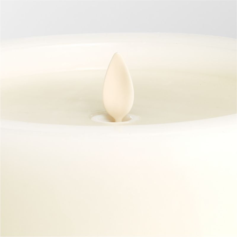Warm White Flicker Flameless 6"x11" Wax Pillar Candle - Image 3