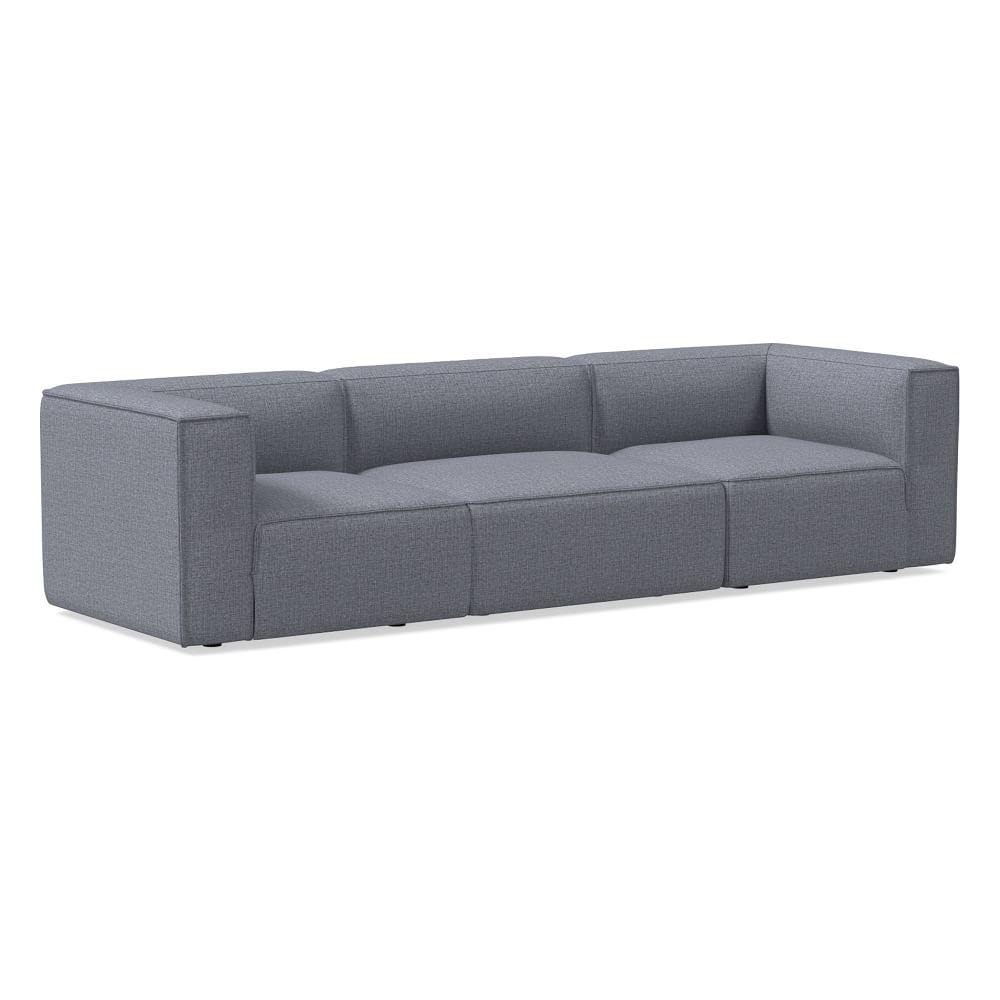 Remi 105" Modular Sofa, Yarn Dyed Linen Weave, Graphite - Image 0