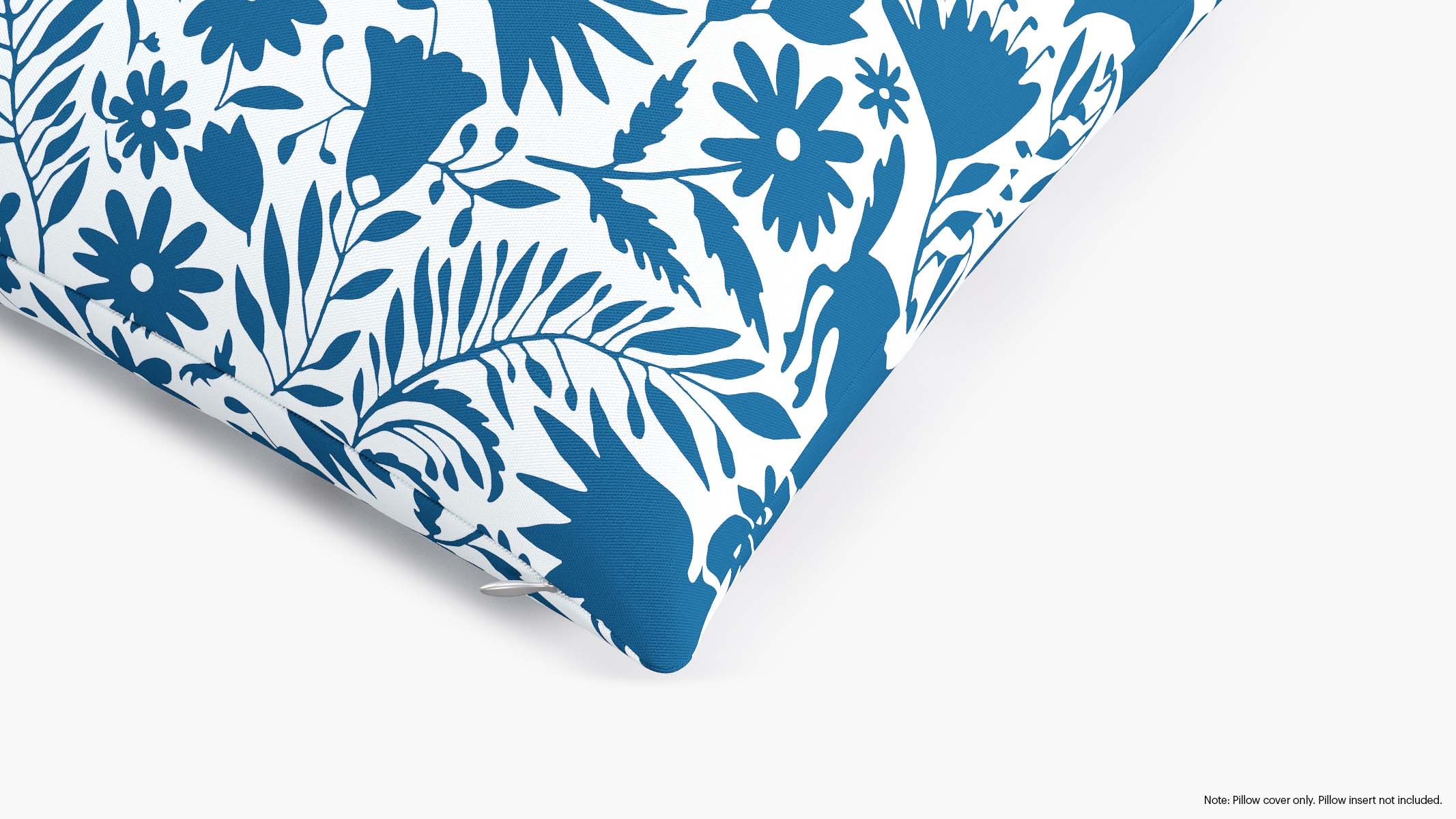 Throw Pillow Cover 22", Cerulean Frida, 22" x 22" - Image 1